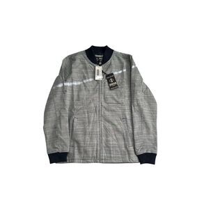 New Indigo Star Men's Madison Gray‎ Full Zip Bomber Shirt Jacket Size Small NWT